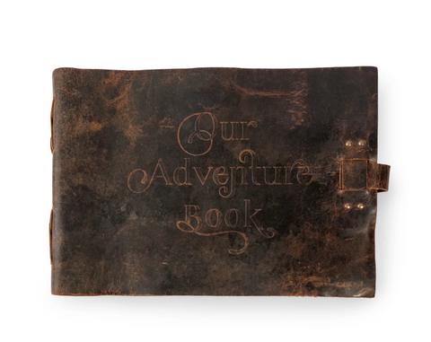 Brown Embossed Adventure Guest Book