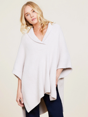 CozyChic Shawl Collar Poncho in Stone from Barefoot Dreams