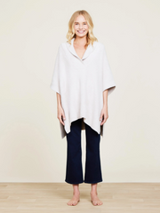 CozyChic Shawl Collar Poncho in Stone from Barefoot Dreams