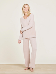 CozyChic Ultra Lite V-Neck Hi-Low Pullover in Willow from Barefoot Dreams