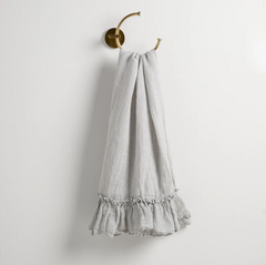 Custom Linen Whisper Guest Towel in Cloud from Bella Notte Linens