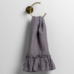 Custom Linen Whisper Guest Towel in French Lavender from Bella Notte Linens