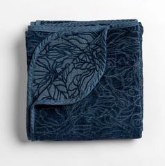 Georgia Throw Blanket in Midnight from Bella Notte Linens