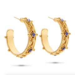 Gold and Blue Labradorite Victoria Hoop Earrings from Capucine De Wulf.png