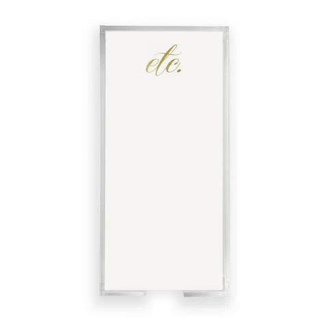 Gold Foil Luxe Notepad - Etc