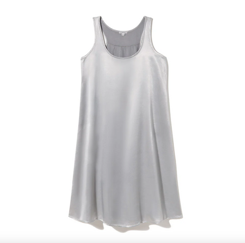 Jessica Satin Nightgown - Dark Silver