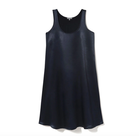 Jessica Satin Nightgown - Navy