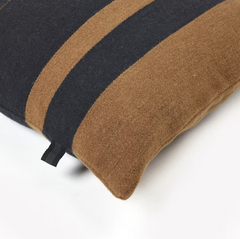 Oscar King Pillow Cover in Black Stripe from Libeco