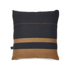 Oscar King Pillow Cover in Black Stripe from Libeco