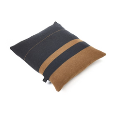 Oscar King Pillow Cover in Black Stripe from Libeco