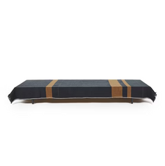 Oscar King Throw in Black Stripe from Libeco