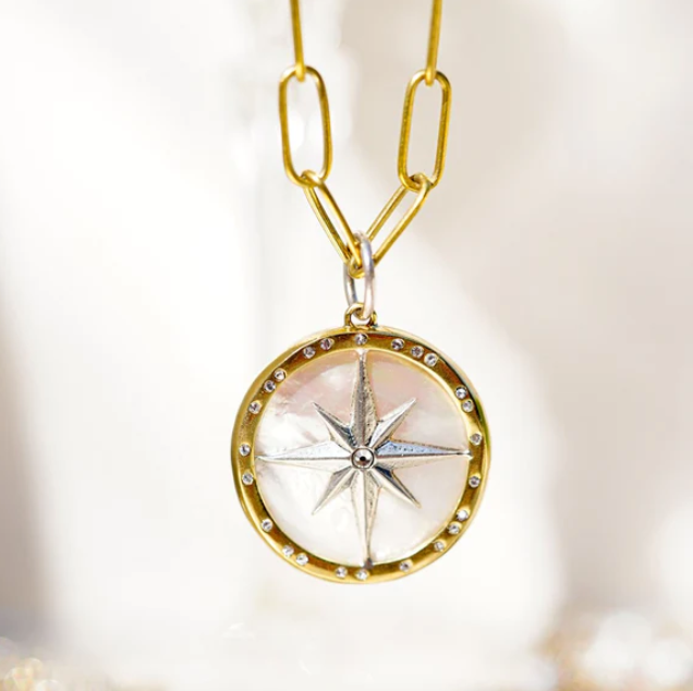 Rose Of The Winds Compass Necklace by Waxing Poetic.