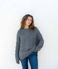 Topanga Cable Sweater in Anchor form Mersea.