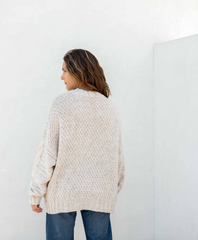 Topanga Cable Sweater in Salty form Mersea.