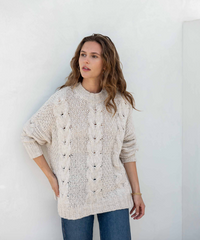 Topanga Cable Sweater in Salty form Mersea.