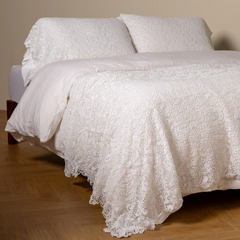 Allora Bed Scarf in White from Bella Notte Linens