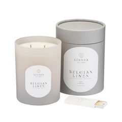 Belgian Linen 2-Wick Candle from Linnea