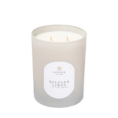 Belgian Linen 2-Wick Candle from Linnea