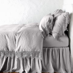 King Frida Pillowcase in Fog from Bella Notte Linens