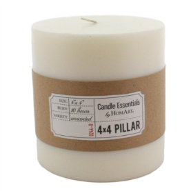 Ivory Pillar Candle 4 by 4 from HomArt