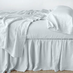 King Linen Bed Skirt in Cloud from Bella Notte Linens