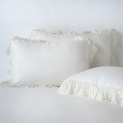 Linen Whisper Standard Sham in Winter White from Bella Notte Linens