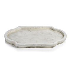 Large Pietri White Marble Tray from Zodax