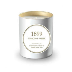 Tobacco and Amber White and Gold 8 Ounce Premium Candle